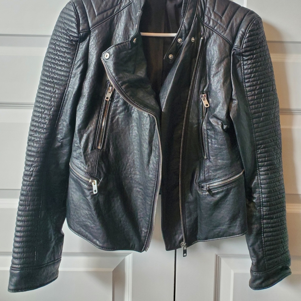 ZARA FAUX LEATHER BIKER JACKET